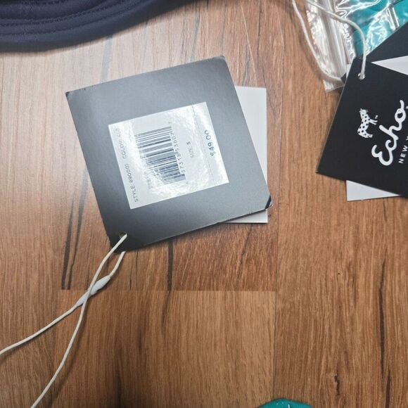 Echo New York Halter Bandeau Bikini Set Turquoise Blue Womens Size S - Picture 3 of 8